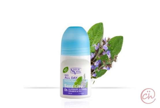 Натурален рол-он дезодорант за чувствителна кожа със Салвия – Natur Vital